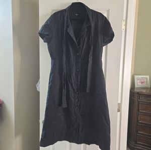 Quince Black Midi Dress